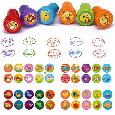 10 Stück Selbsttinte Stempel DIY Sammelalbum Kinderstempel Cartoon Stempel Eventzubehör Geburtstagsgeschenk Spielzeug Junge Mädchen Geschenk