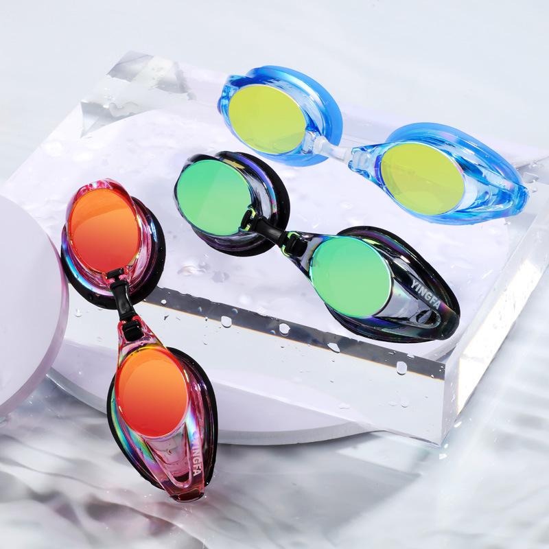 Yingfa Y185AFV Färgglada Belagda Simglasögon för Tävling & Träning - Män, Kvinnor, Barn