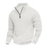 Men Heavyweight Loose Stand Collar Half Zip Casual Pullover Sweatshirt