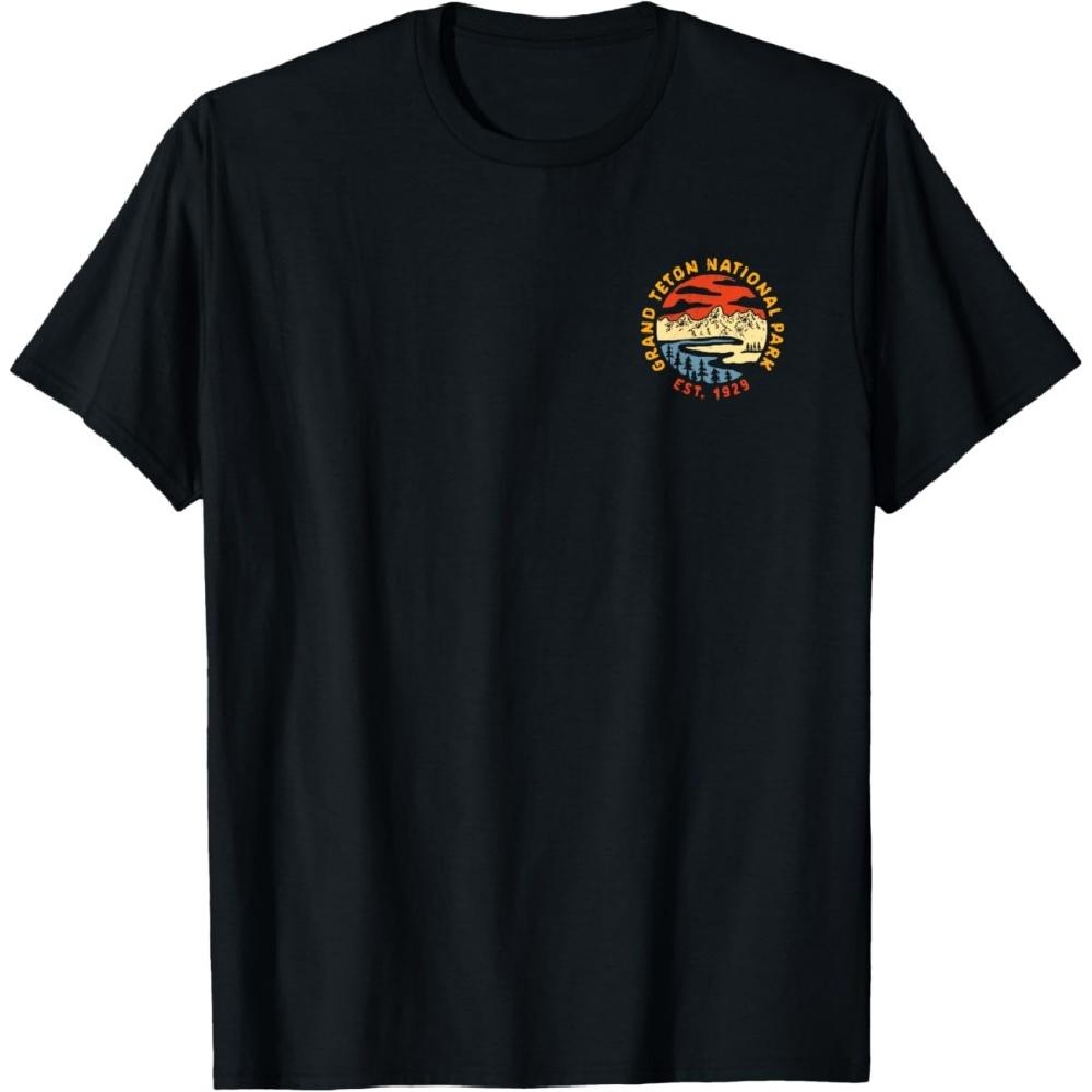 

Grand Teton National Park Retro Graphic T-Shirt XXXXXL чорний