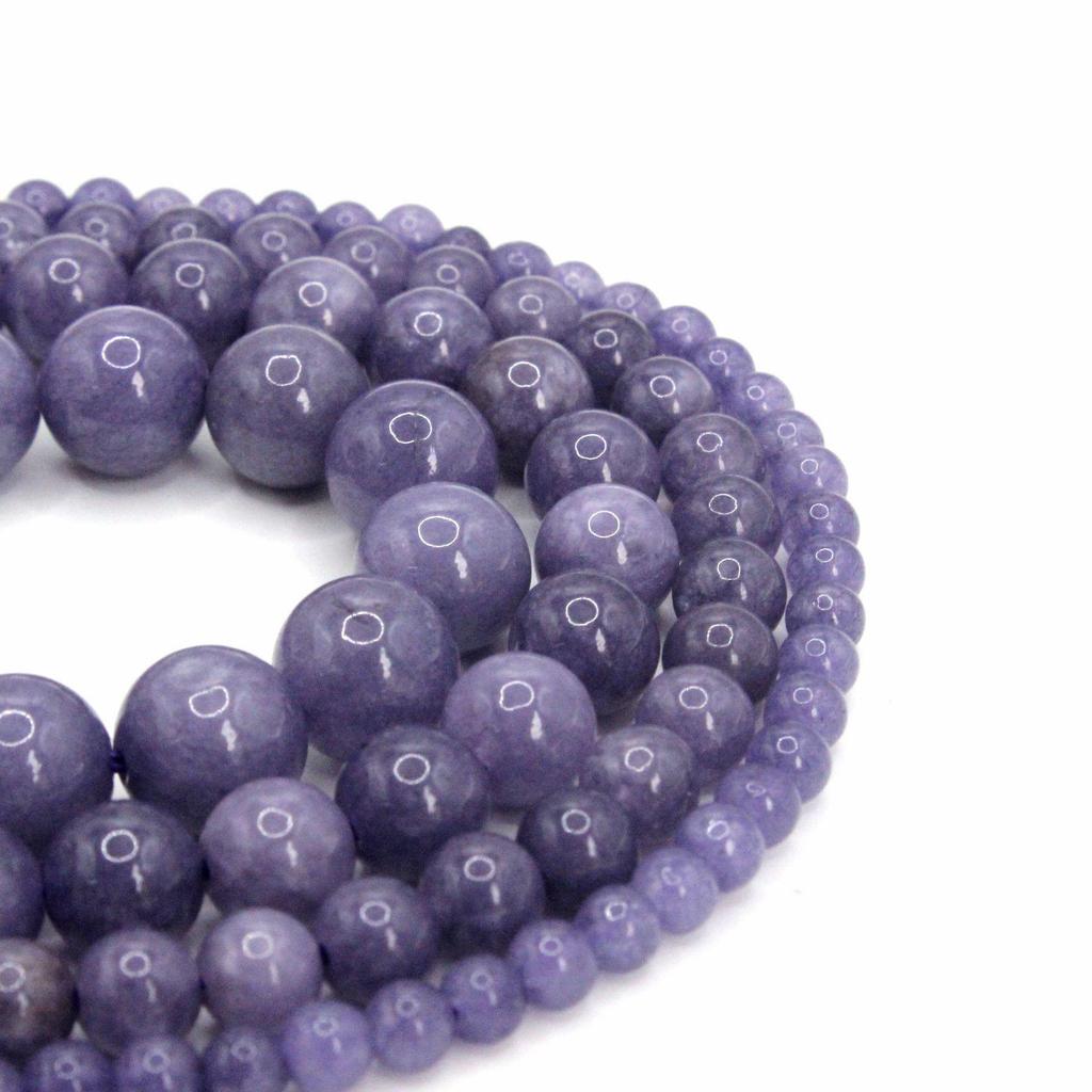 Lavendelvioletter Chalcedon Perlen Lose Perlen für DIY Schmuck- und Armbandherstellung