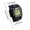 Leather Bracelet Watch, Replacement Strap, Wide ,Strap Watch for Men Punk