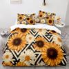 Yellow Sunflowers King Queen Duvet Cover Beautiful Floral Bedding Set For Kids Girls Women Girly Lovely Flowers Soft Quilt Cover
