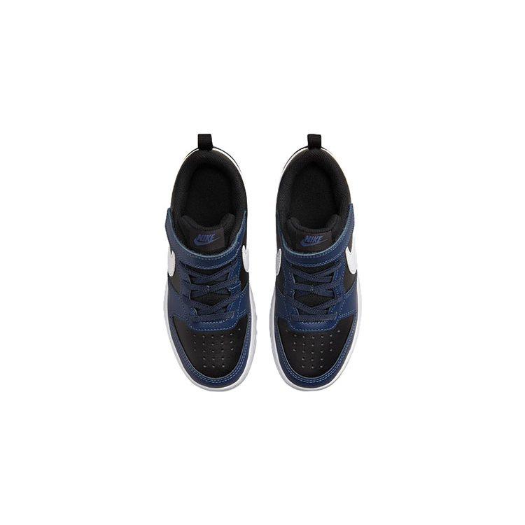 Nike Court Borough Low 2 Midnight Navy Black White PS BQ5451-404
