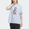 Adidas Originals Monkey Kingdom Co-Branded Series Graphic Tee With Mosaic Cartoon Print Unisex Tops Light-Pink Blue IP1799