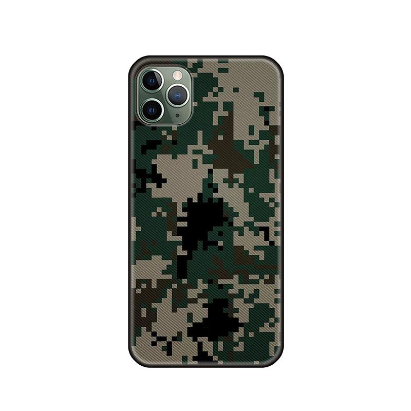 

Армейский зеленый камуфляжный чехол для iPhone 11 Pro SE 2020 X XR XS Max 6 6S 7 8 Plus, мягкий черный силиконовый чехол из ТПУ для телефона, задняя крышка SE 2020 Case