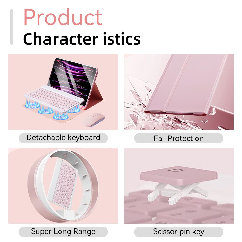 For iPad Keyboard Case For iPad iPad Air 11in 13in M2 M3 Pro 11in 13in M4 Pro 11 12.9 10.2 9/8/7th 10/11th 9.7 Air 3 2 Case