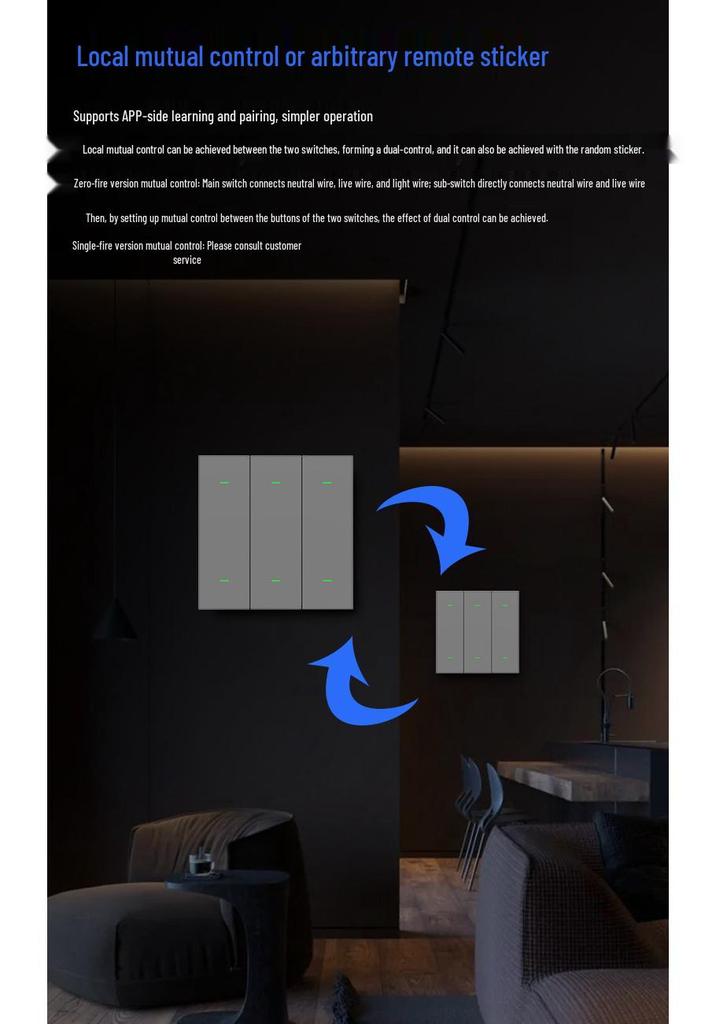 Xiaodu 4-Button Smart Switch with Xiao Ai and Mijia App Integration