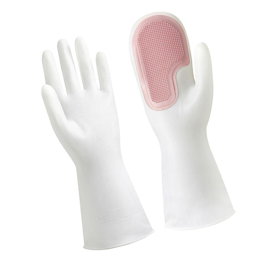 Reinigungshandschuhe PVC Wiederverwendbar Haushalt Rutschfest Wärmeisolierend Verschleißfest zum Schrubben