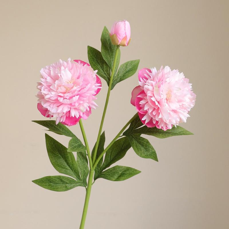 Peony Flower Tabel Floral Arrangement Home Decor Flower 3 Heads Fake Peony Flower For Event Decoration Hotel Decor Tabel