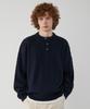 UNTAPPED STUDIO Oversized Cable Henley Neck Round Knit 4 Colors