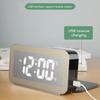 Wireless Charging Alarm Clock USB Reverse Charging LED Large Screen Rectangle Digital Alarm Clock for Bedroom