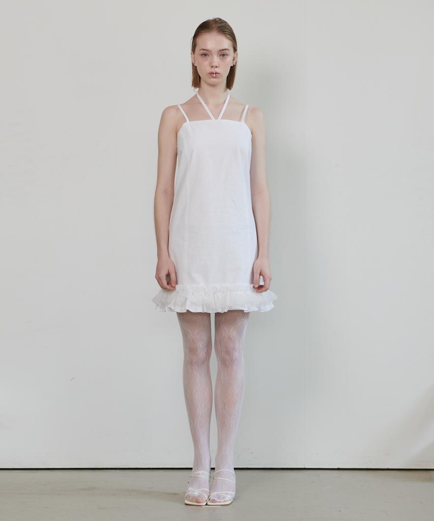 Eonmyuteu Ruffle Hem Mini Dress_White