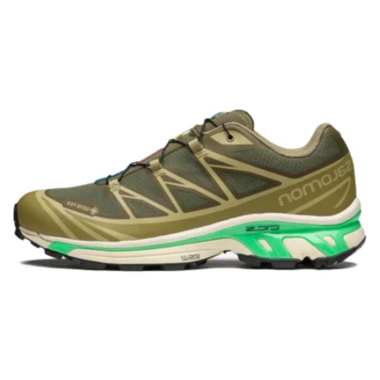 Salomon XT-6 Comfortable Versatile Fabric Shock Absorbing Durable Low Top Running Shoes Unisex Running Shoes Green 472923