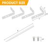 White Adjustable Anti Rust Rain Pipe Fixing Bracket 4 Pcs