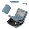 Women's Japanese Mini RFID Leather Wallet: Anti-Theft Card Holder & Zipper Coin Purse