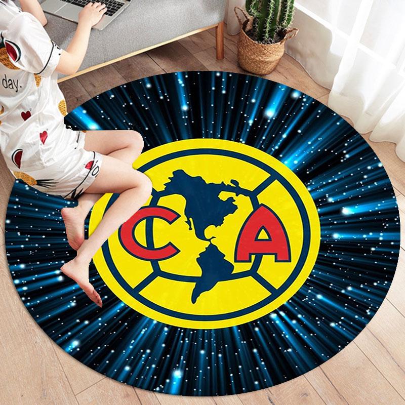 Club America Round Area Rug,Carpet Rug for Living Room Bedroom Sofa Playroom Decor,Non-slip Floor Mat