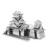 Tenyo Metallic Nano Famous Castles Historical Buildings Kumamoto Castle Stainless No Glue Laser Craft 3D Model of Three Famous Castles Puzzle, &