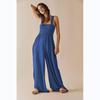 2025 Women's Casual Wide-Leg Solid Color Jumpsuit - Spring/Summer INS Style