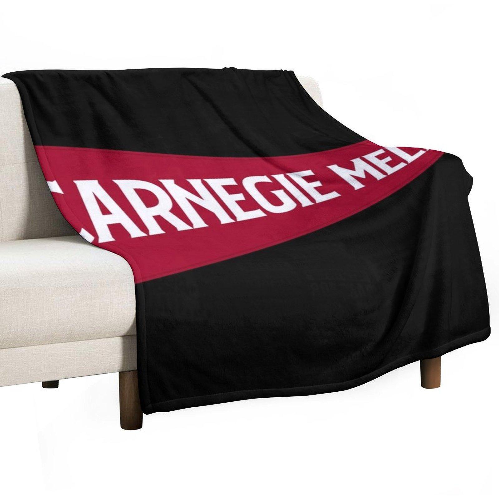 Carnegie Mellon Throw Blanket Plaid on the sofa Warm Baby Blankets For Baby Blankets 30x40in