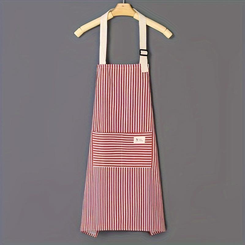 

Легкий, дышащий фартук в полоску, подходящий для домашней готовки, разработанный как для мужчин, так и для женщин, устойчивый к маслу и пятнам. красный