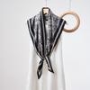 Women Versatile Cashew Print Faux Silk Multi Use Triangle Neck Scarf