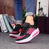 Women Thick-soled Sports Shoes PU Leather Outdoor Sneakers Non-slip Rocker Shoes Fashion Platform Shoes