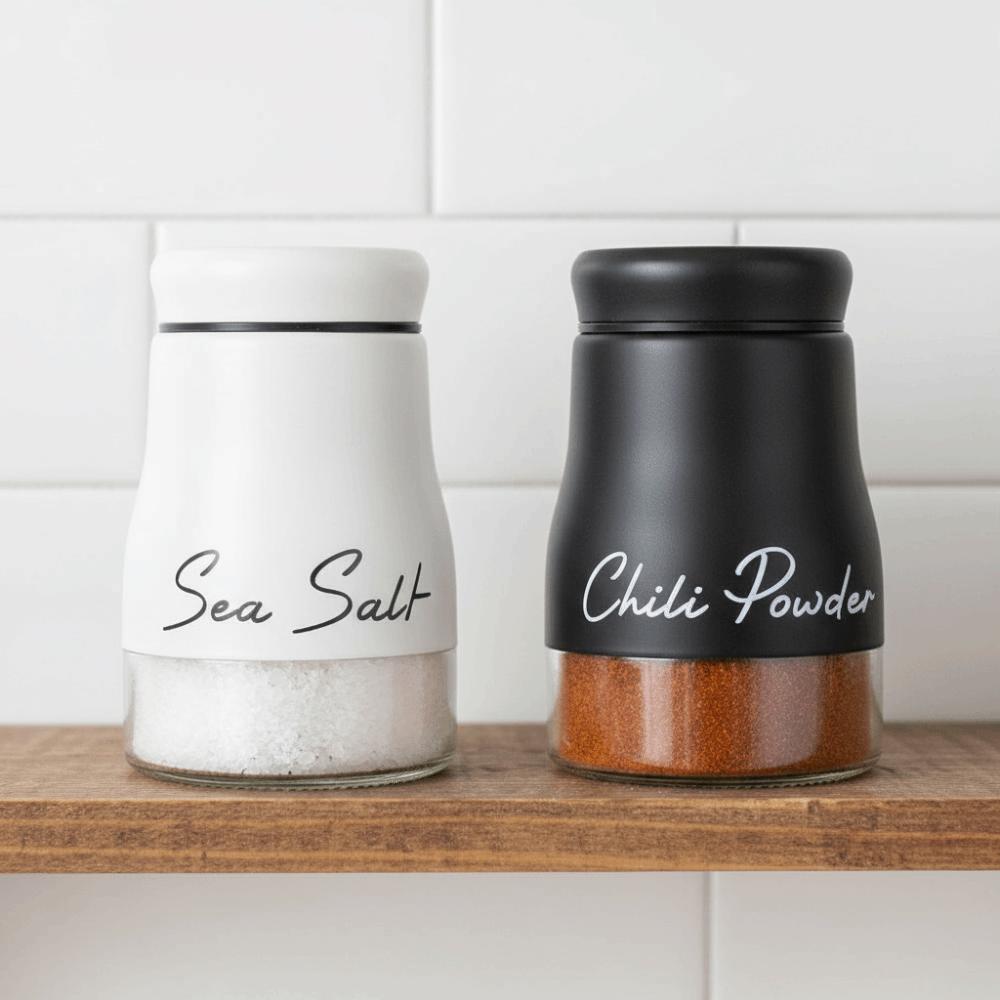 2PCS Leak-proof Salt Pepper Bottle Set Moisture-proof Seasoning Bottle BBQ Seasoning Bottle  Chef