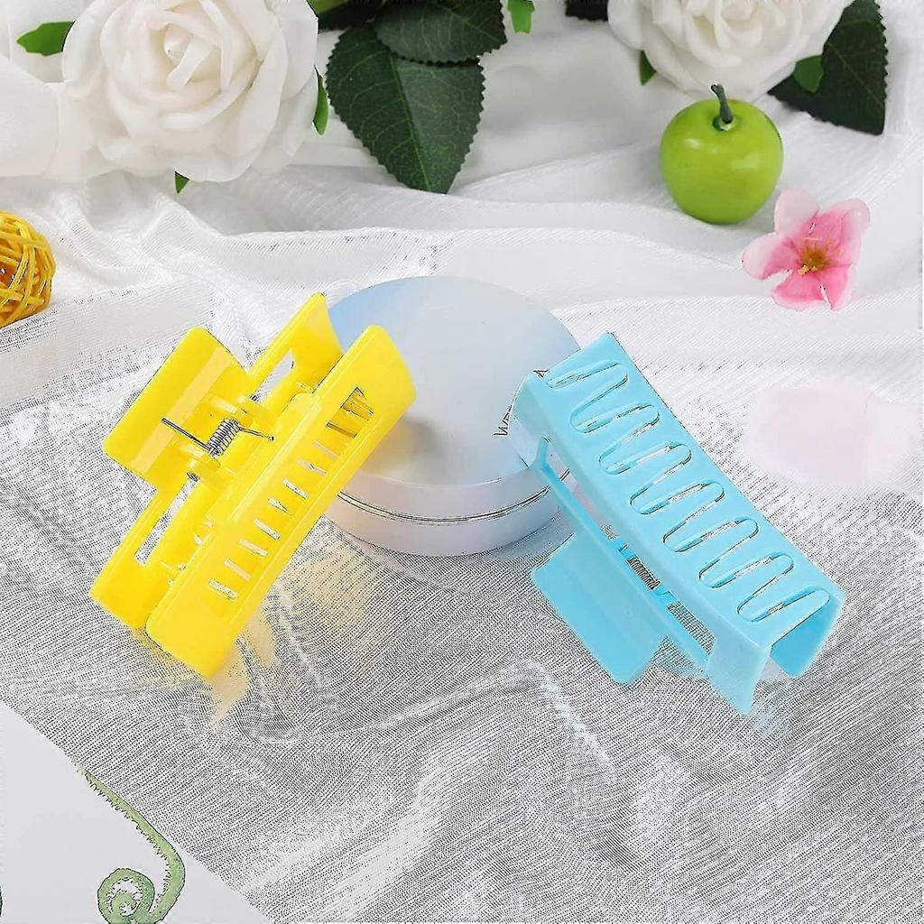 15 Pack Stylish Rectangle Hair Claw Clips - Elegant Non-Slip Hair Clamps in Vibrant Colors for Any Occasion
