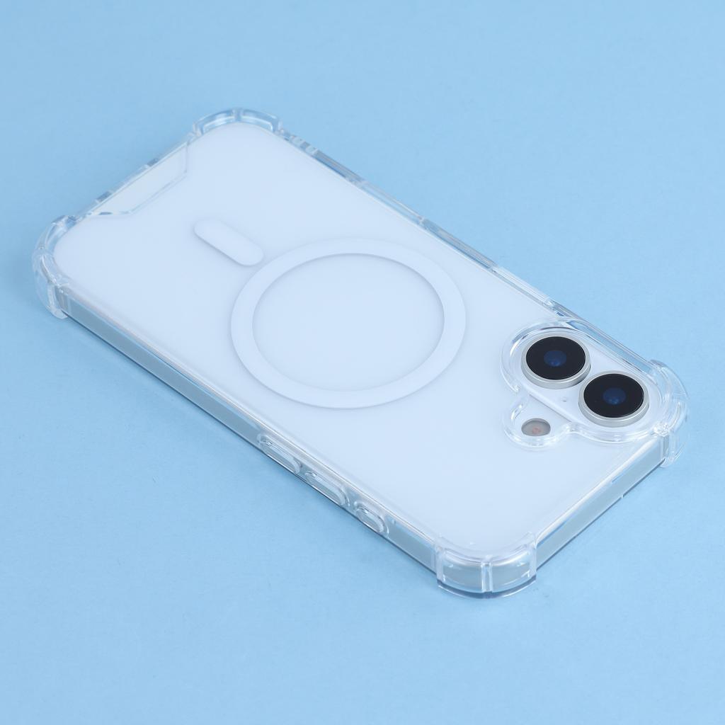 For iPhone 17 Case Compatible with MagSafe 1.5mm Shockproof Clear Phone Back Cover