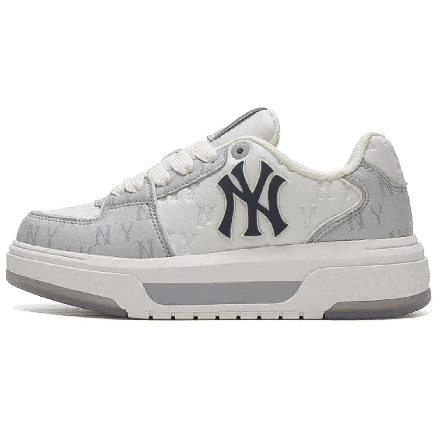 MLB Нью-Йорк Янкис Скользкие Устойчивые к истиранию Низкие Скейтбордические кроссовки Унисекс Серые Кроссовки 3ASXM036N-50GRS 42.5