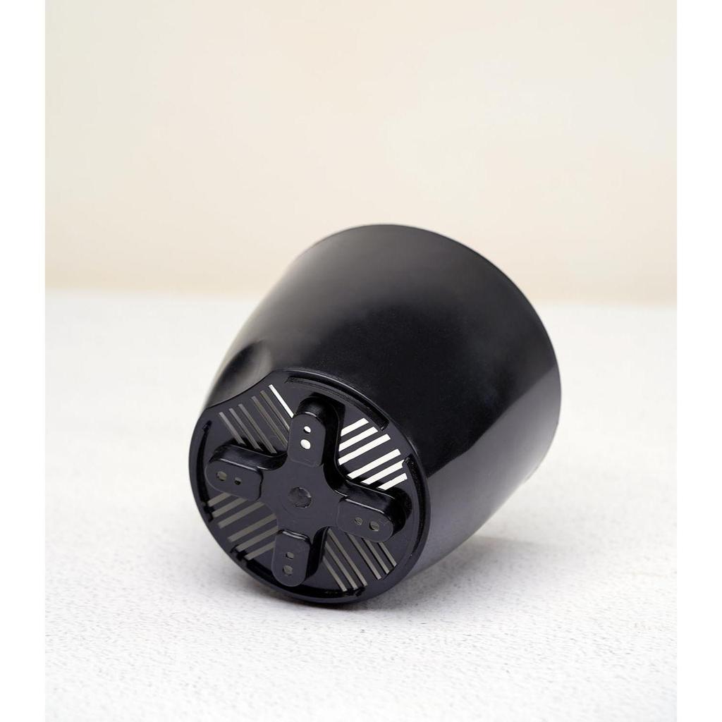 Combo of 6 Black Self Watering Plastic Pots with Glossy Finish (Size: 4.5IN * 4.33IN) | Low Maintenance Pots for Indoor, Balcony