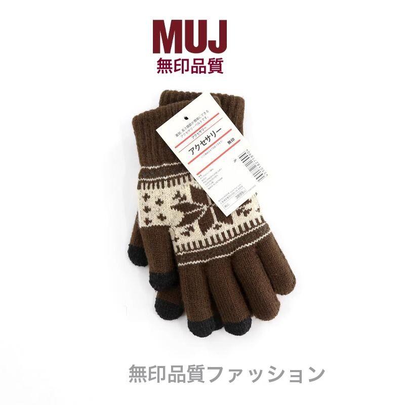 

Непринтованные Muj Осенне-зимние перчатки из ангоры с сенсорным экраном, теплые, на флисовой подкладке, утолщенные, мужские и женские, ветрозащитные, для верховой езды, вязаные из шерсти. Curry color One size