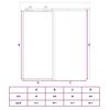 Sliding Door Golden 90x205 Cm Frosted ESG Glass and Aluminum