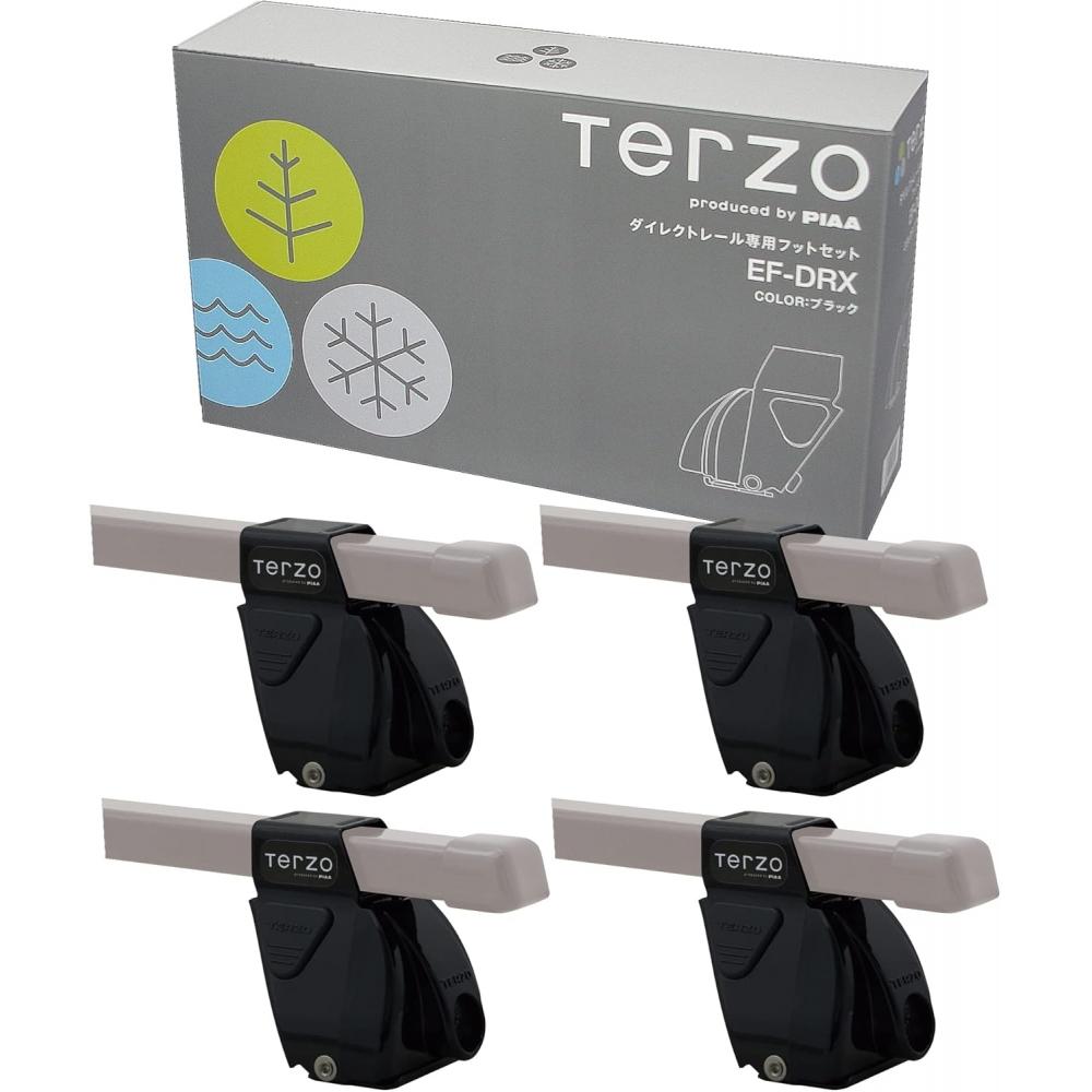 Piaa Terzzo Roof Carrier Base Carrier Foot 4pcs Bolt On Type Black With Lock Ef