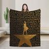 Hamiltons the Musical Blanket Quality Warm Soft  Bedding Throws Winter Picnic Couch Chair Funny Bedspread