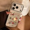 Window Christmas Puppy Case for Apple IPhone 17 Pro Max and IPhone 16, Electroplated Gold-plated Cute Protective Case.