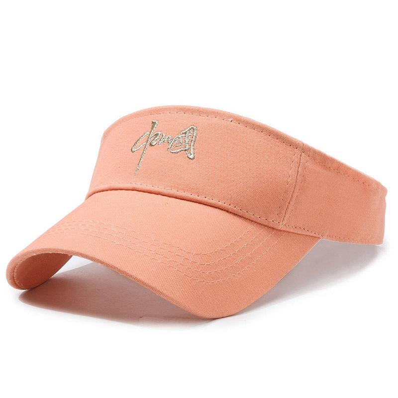 

Вышитая солнцезащитная шляпа, летняя шляпа от солнца для мужчин и женщин, спортивный пустой цилиндр для бега оранжевый