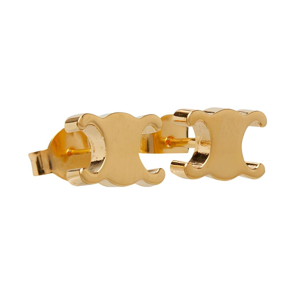 Celine Brass Stud Earrings Women's Gold 460FS6BRA.