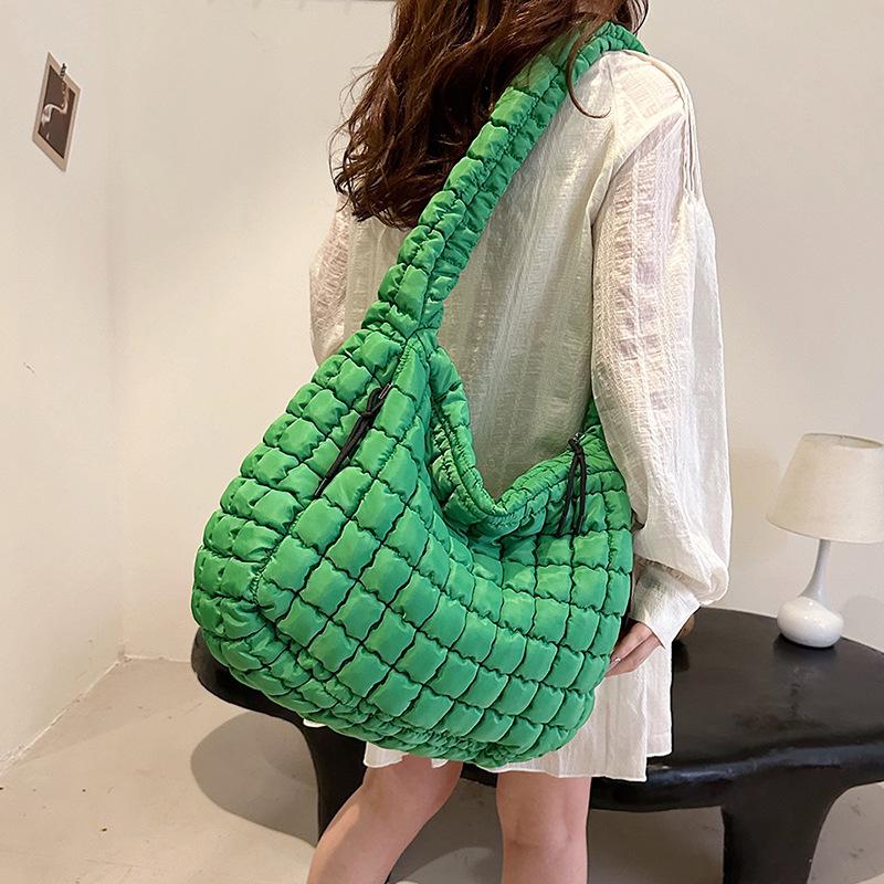 Pleated Cloud Bag 2025: Large Cotton Tote, Korean Style Crossbody & Shoulder Bag