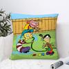 Federa Cuscino Cartone Animato E-Ed Edd N Eddy Tessuto Peluche Morbido Stampa Fronte/Retro Copricuscino Divano Copricuscini