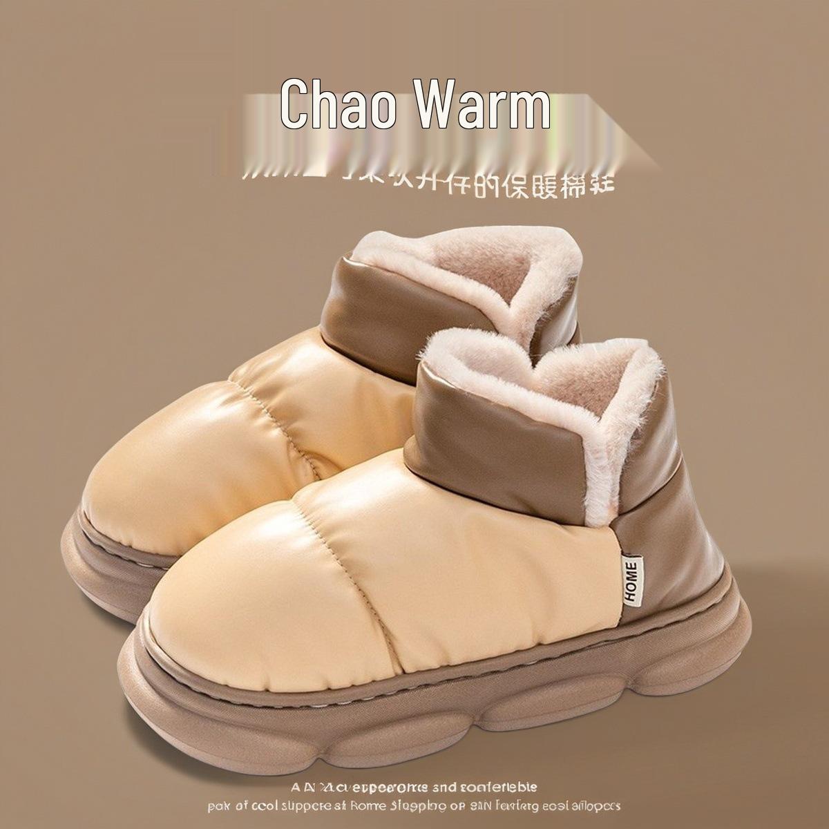 

Жіночі зимові бавовняні тапочки з високим верхом: Потовщені, на вельветовій підкладці, з товстою підошвою, на підборах, теплі зимові черевики для вулиці 44/45 [Fits Normal 43/44]