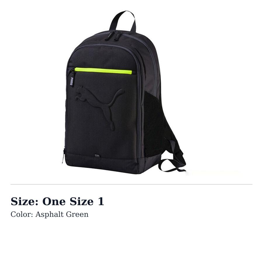 PUMA Nylon Polyester Backpack Regular Unisex Asphalt 073581-17 One Size 1