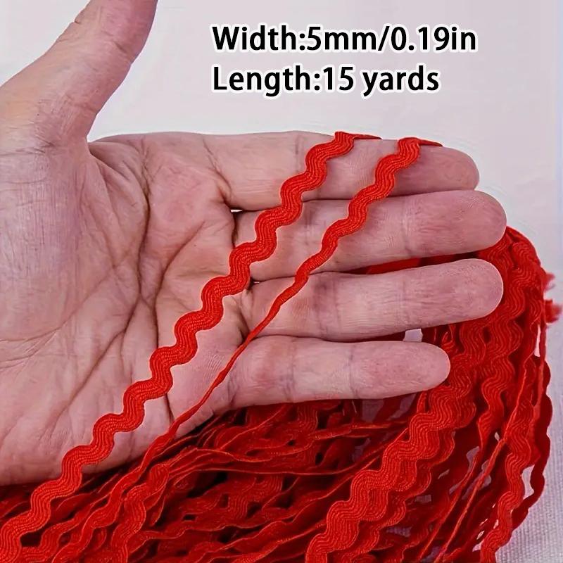 15 Yard Dalga Kenarlı Şerit Kendin Yap Giyim S şeklinde Elbise Süslemesi Geniş Zikzak Şerit Dekorasyon İçin Kullanılır 5mm Genişlik