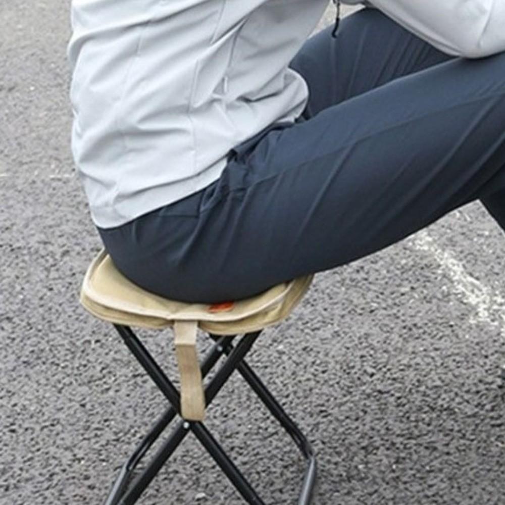 Solid Color Portable Zipper Campstool Ultra-light Outdoor Picnic Bench Compact Camp Chair  Hiking