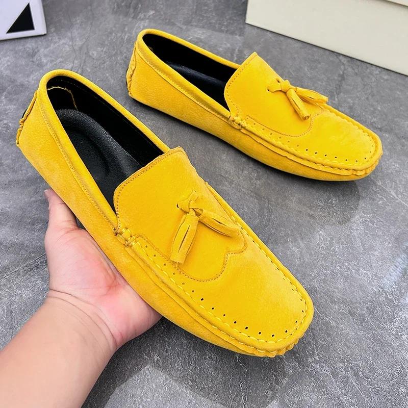 New Loafers Men Casual Shoes Tassel Brogue Big Size Driving Shoes Men Loafers Moccasins Breathable Slip on Loafers for Men