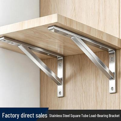 Stainless Steel Wall-Mounted Triangle Bracket for Shelves and Basins