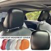 Dustproof PU Leather Headrest Cover Waterproof Waterproof Headrest Cover  Truck