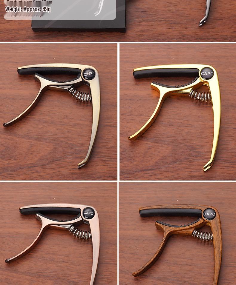Zinc Alloy Dual-Use Capo for Acoustic & Electric Guitars