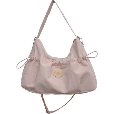 Japanese-style Lightweight Pleated Crossbody Bag for Women, Casual Drawstring Shoulder Bag, Versatile for Daily Commuting and Wa